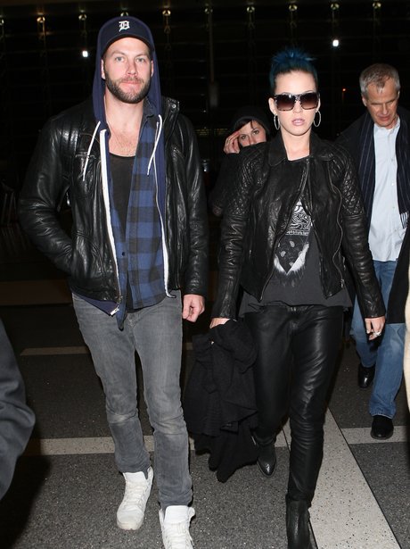 Katy Perry is pictured with a mystery male