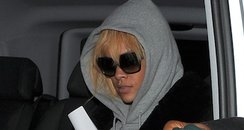 Rihanna returns from studio