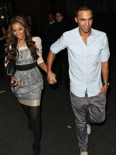 Rochelle Wiseman and Marvin Humes leaving a restaurant together