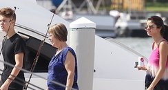 Justin and selena on fishing trip