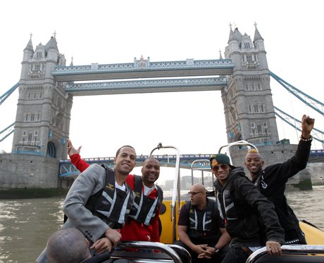 JLS on a boat