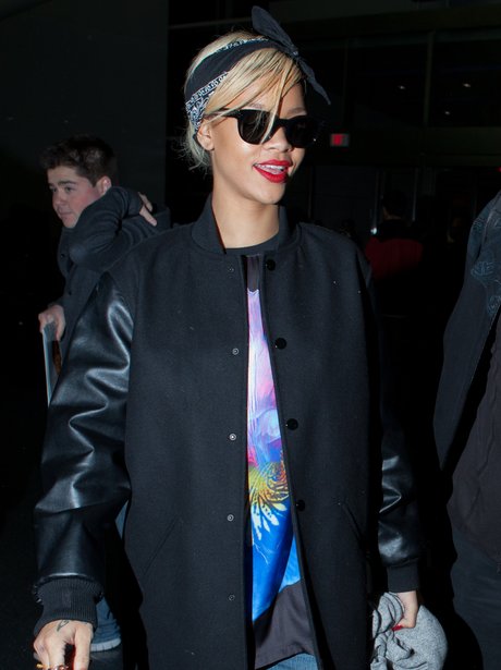 Rihanna at the airport