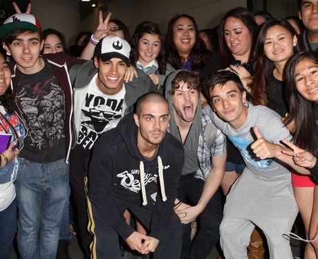 The Wanted with fans in LA