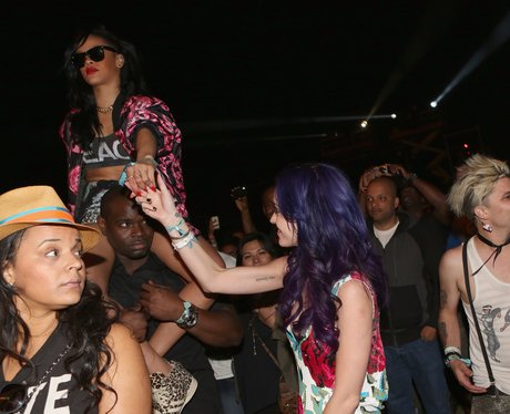 Katy Perry and Rihanna at Coachella.