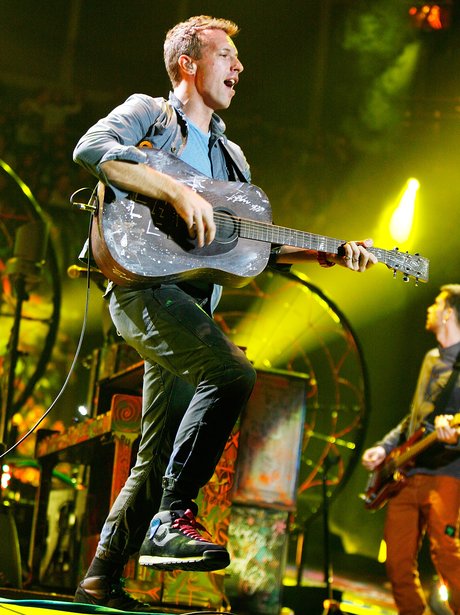 Coldplay's Chris Martin live on stage