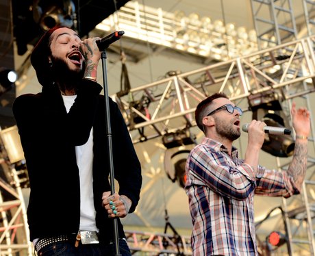 Adam Levine and Tracvie mcCoy