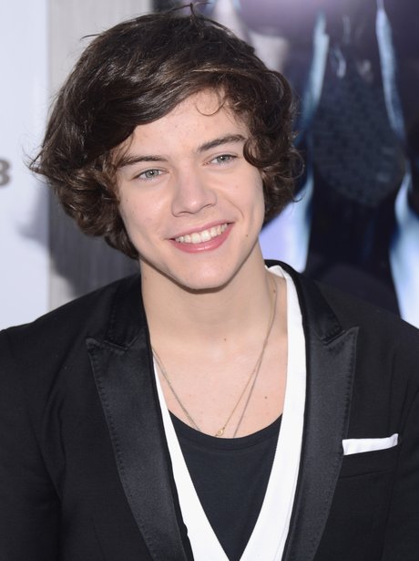 One Direction's Harry Styles smiling at the Men In Black 3 premiere
