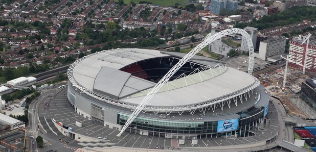 Aerial view of Wembley Stadium  at the Summertime 