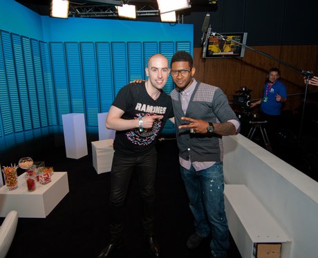 Usher backstage at the Summertime Ball 2012