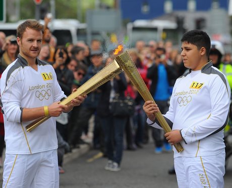 The Olympic torch arrives in Bury
