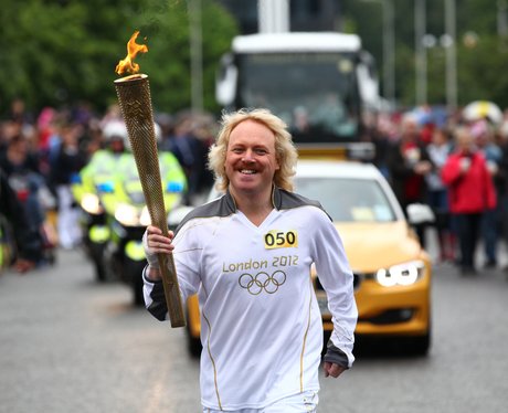 Keith Lemon with Olympic torch