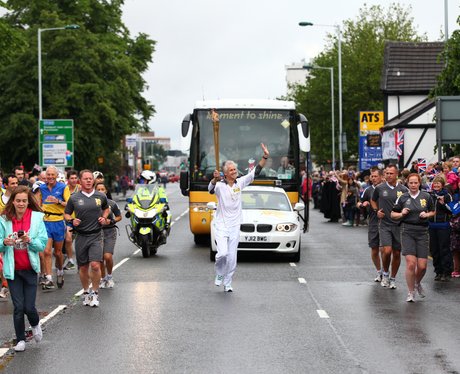The Olympic torch in Stockport