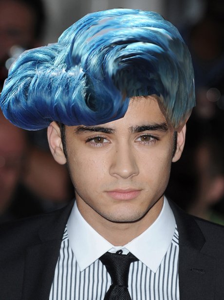 Zayn Rocks An Electric Blue Wig Courtesy Of Katy Perry Like If This Is Your Capital 