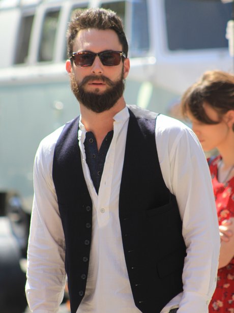 Adam Levine Sports Bushy Beard For Keira Knightley Film Shoot In New