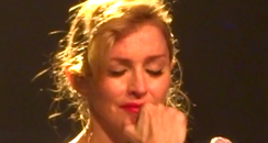 madonna crying on stage