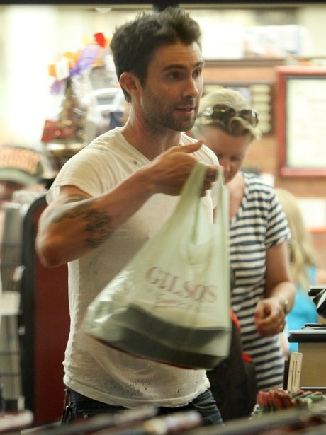 Adam Levine shopping in Los Angeles.