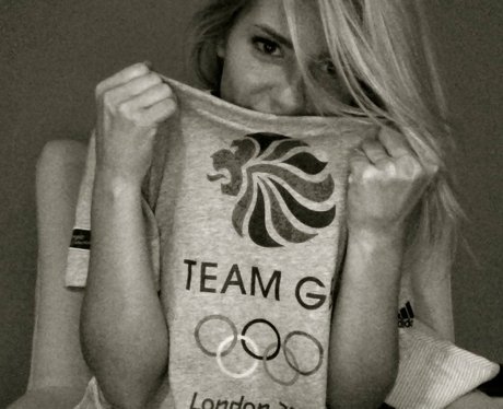 Mollie King wears Team GB t-shirt