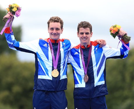 Brothers Alistair And Jonathan Brownlee Win London 2012 Olympic Medals