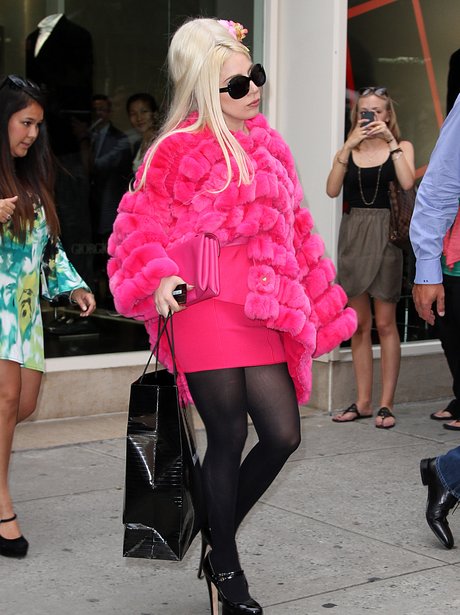Lady Gaga wearing out in New York City.