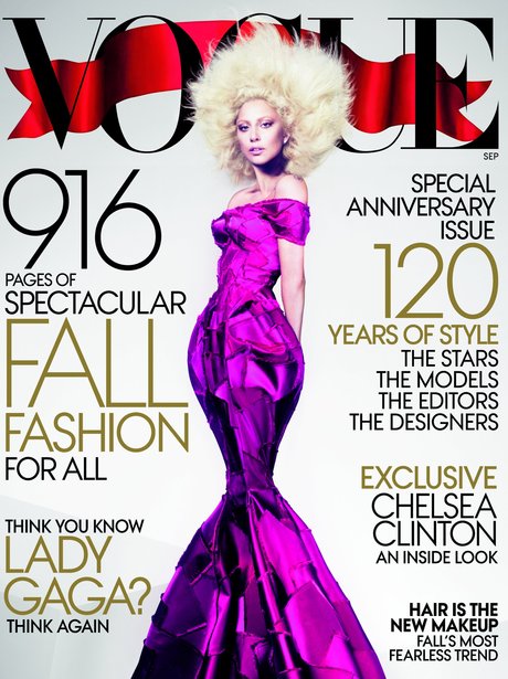 Lady Gaga on the cover of Vogue US.