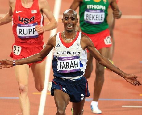 Mo Farah Winning the 10,000 Metres At The London 2012 Olympic Games