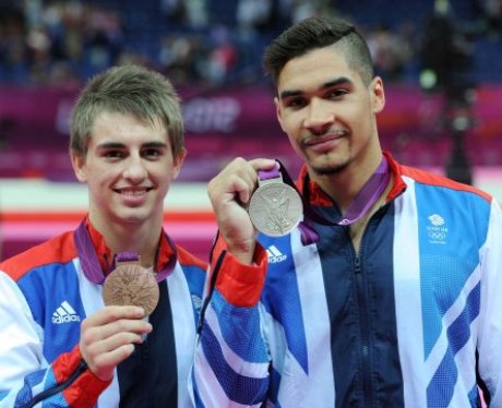 Max Whitlock & Louis Smith with their bronze and silver medals