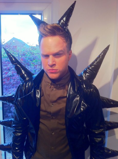 Olly Murs wears a spikey outfit