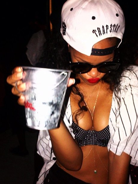 Rihanna at carnival in Barbados