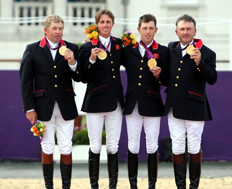Team GB Win Olympic Gold In The Equestrian Team Jumping Event At The London 2012 Olympics