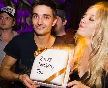 Tom Parker celebrates his birthday with his girlfriend.