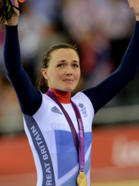 Victoria Pendleton with her gold medal