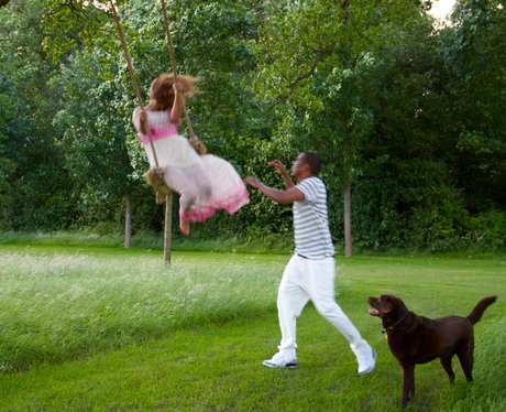 Beyonce with Jay-Z in private family pictures.