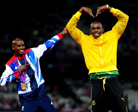 Mo Farah and Usain Bolt at London 2012