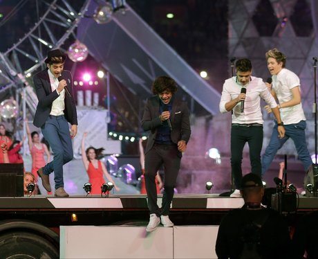 One Direction sing live at the Olympics closing cermeony.