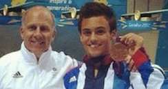 Tom Daley with his coach from Twitter