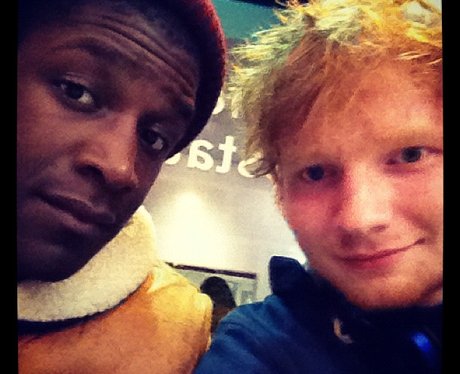 Ed Sheeran and Labrinth in the studio