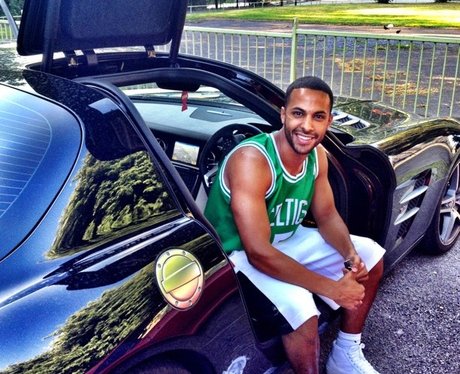 Marvin Humes sits in his car
