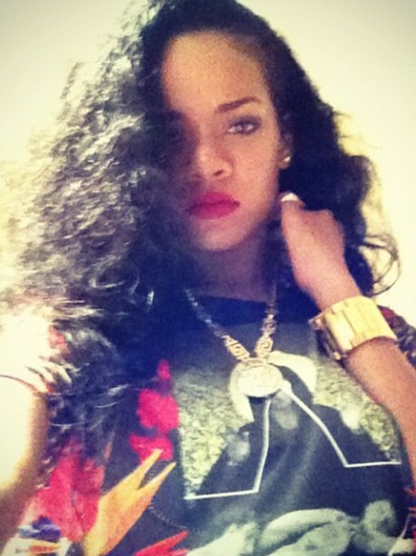 Rihanna poses