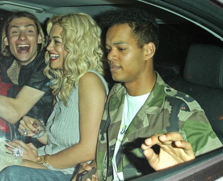 Rita Ora and Harley from Rizzle Kicks in a taxi