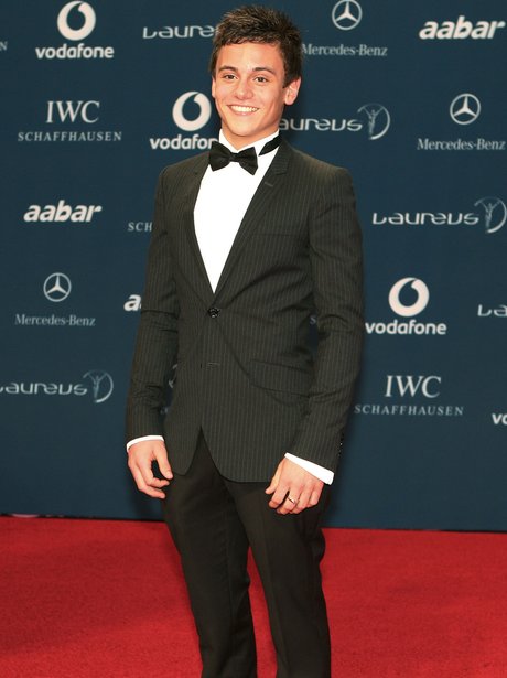 Tom Daley wearing a suit