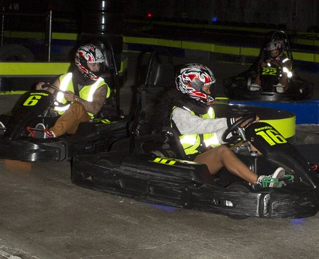 Rihanna go-karting