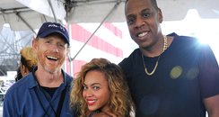 Beyonce and Jay-Z pose together backstage