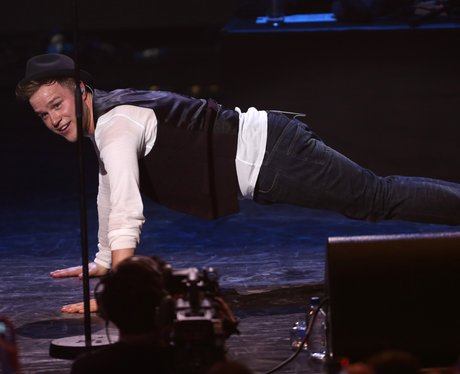 Olly Murs doing press ups