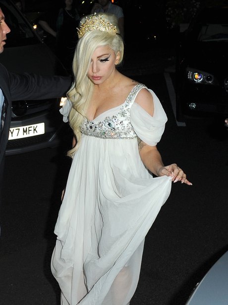 Lady Gaga dressed as a princess