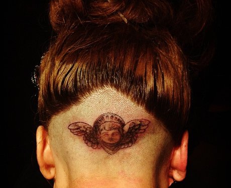 Lady Gaga's new tattoo on her head