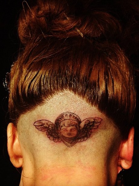 Lady Gaga Head Tattoo