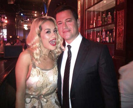 Rita Ora With Jimmy Kimmel