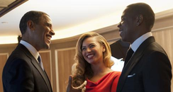 Jay-Z and Beyonce meet Barack Obama