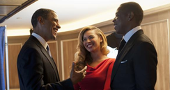 Jay-Z and Beyonce meet Barack Obama