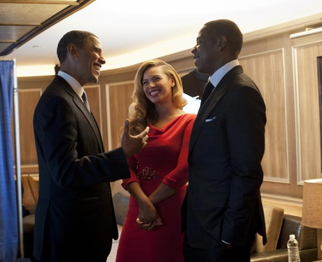 Jay-Z and Beyonce meet Barack Obama